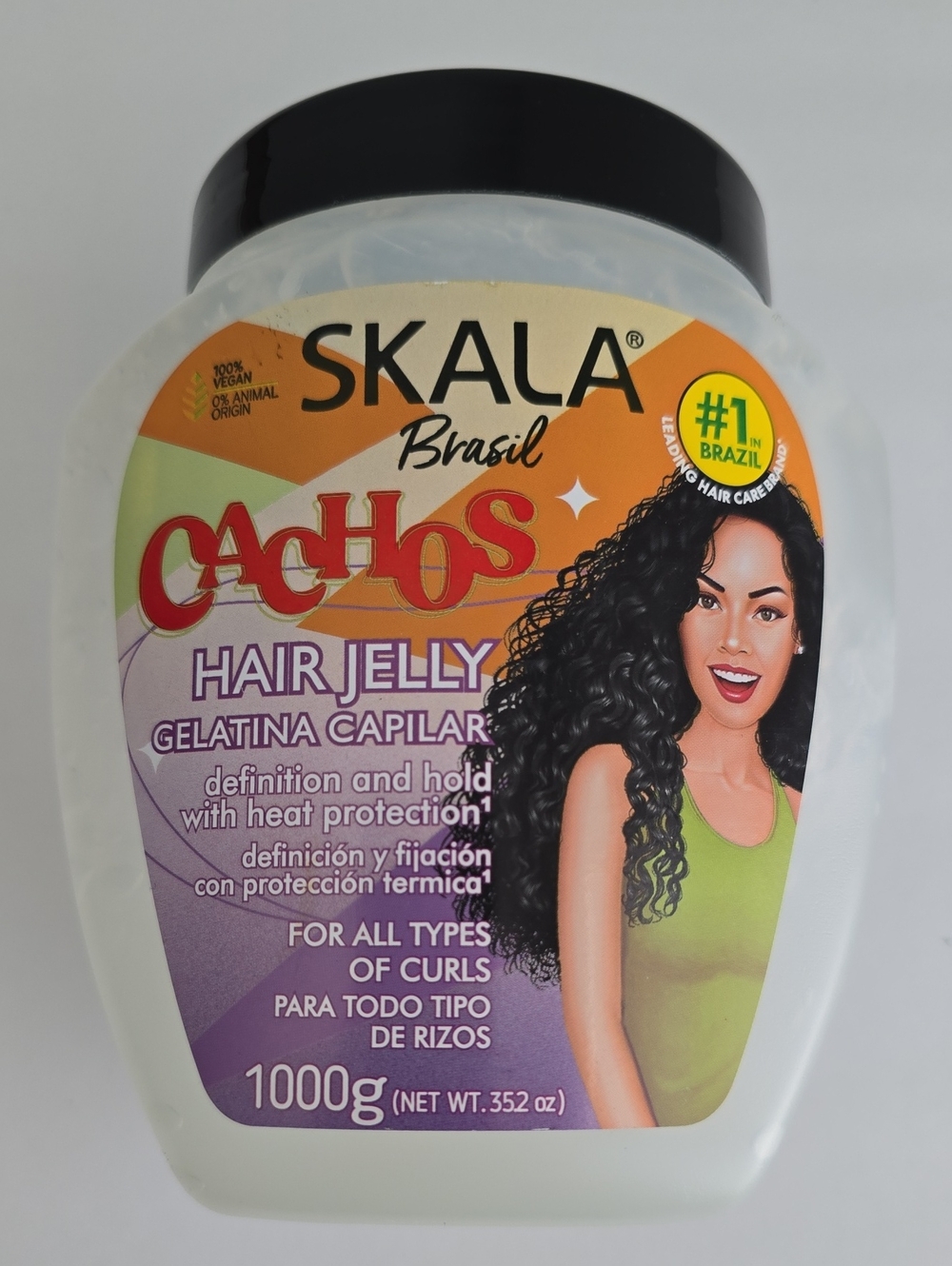 Cachos Hair Jelly - Black Hair Styling Gel (1000g)